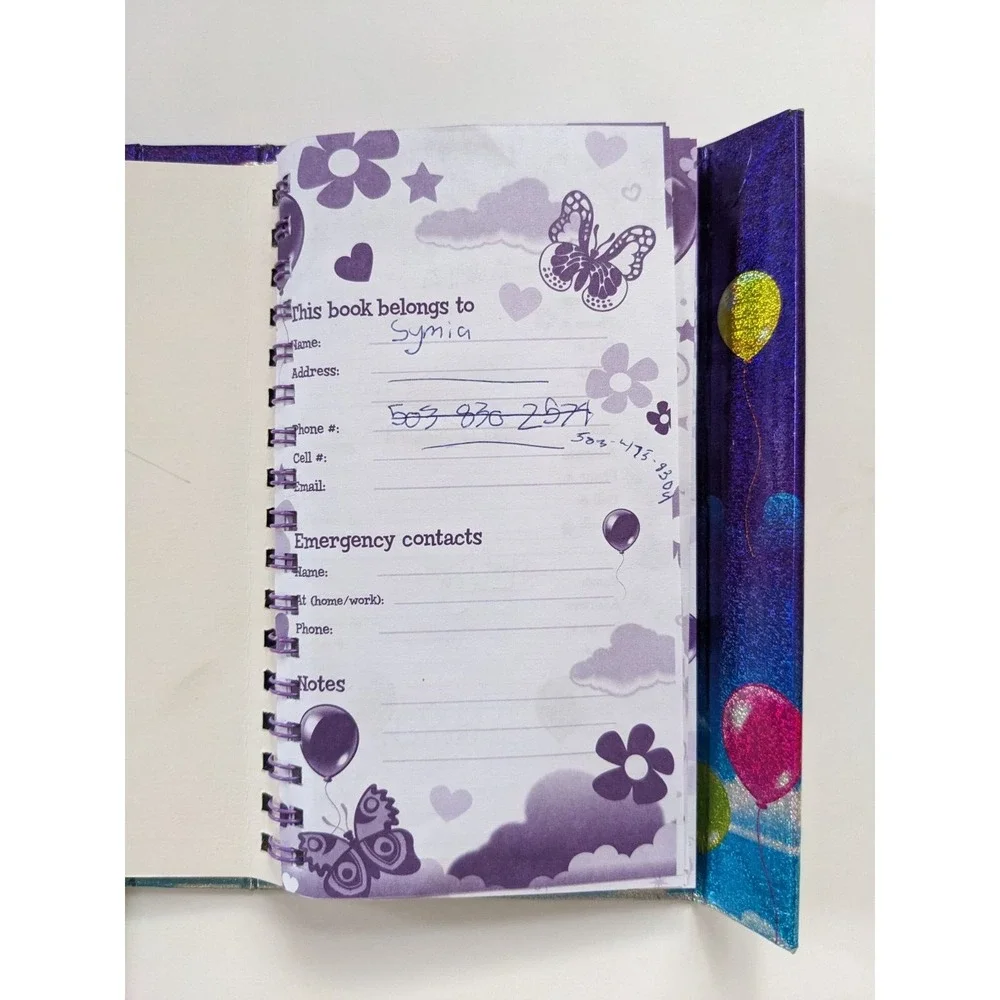 Vintage Lisa Frank Balloon‎ Buddies Address Book Planner Stickers Casey Dogs Cat